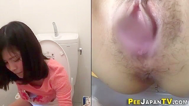 Public Toilet Masturbation and Urination by Horny Asian Woman  XXX Action