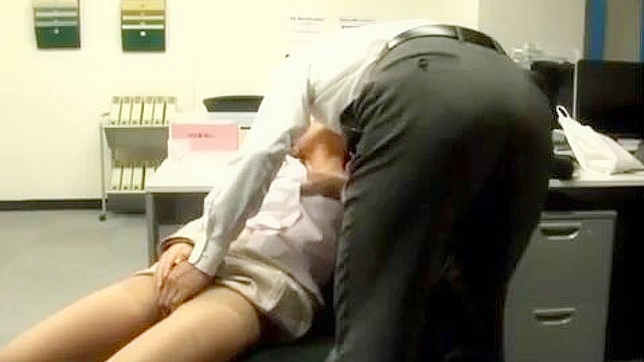 Sexy Japanese Office Affair: Dirty Desk Fun with Paradise-like Views