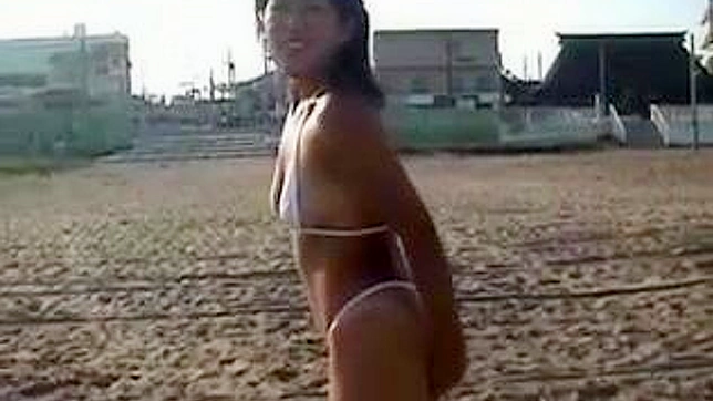 Japanese Schoolgirl Gets Screwed in Cowgirl Style with Her Bikini On