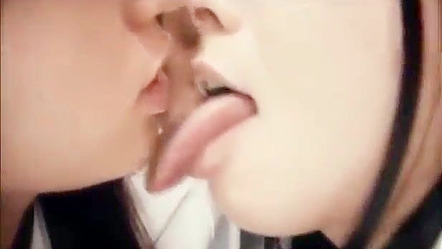 Jizz- dripping tounge-tangling teen Asian threesome with sultry expressive eyes