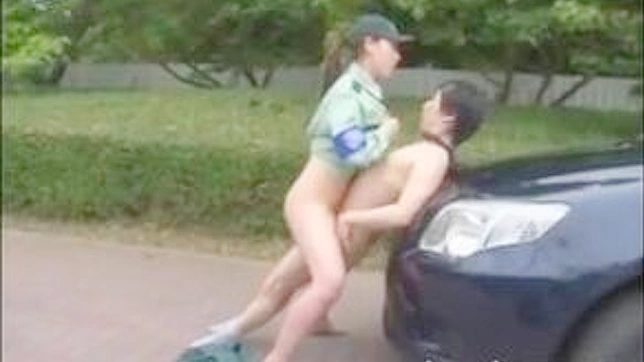 Horny Female State Trooper Gets Fucked by Lucky Driver in Sporty Patrol Car