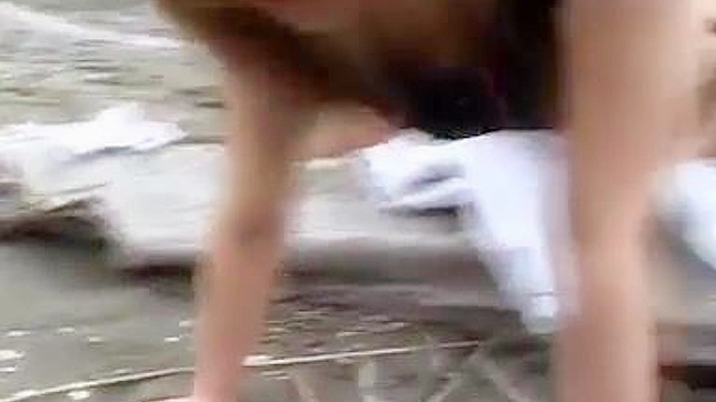 Japanese Slut Gets Pounded in Public  Ass Squeaking and Moaning