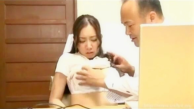 Intense Japanese Wife Fucked Standing with Massive Cock!