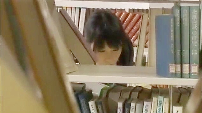 Japanese Hony Balls Deeps Inserts in Library Girl's Tight Pussy