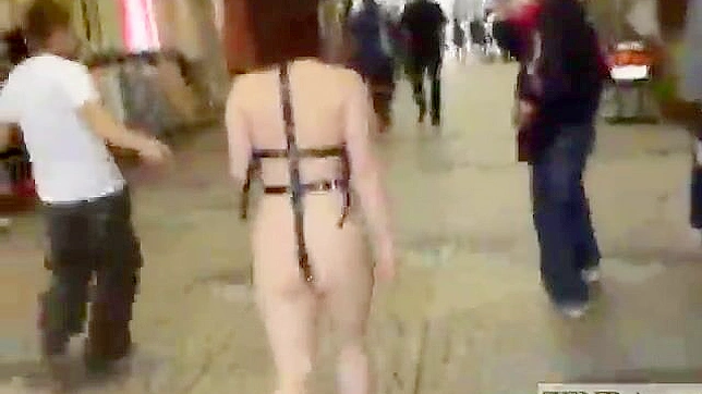 Naked Japanese girl paraded around in public for your XXX pleasure!