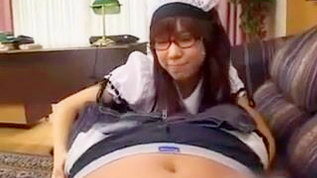 Sexy Japanese Maid Service with Adorable Nerdy Twist - XXX