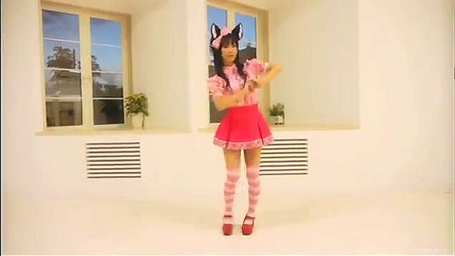 Intense Japanese cosplay cutie with explosive orgasmic pleasure