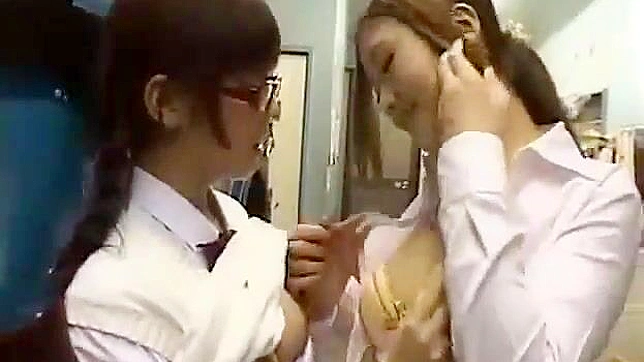 Japanese Lesbian Schoolgirl with Public Fingering  A Must-See XXX Sensation!