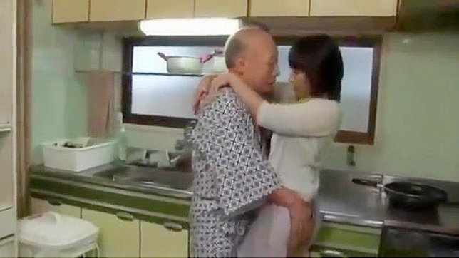 Hot Japanese Babe in a Crazily Passionate Romp with an Older Man