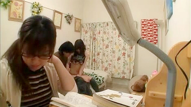 Insatiable Japanese Hottie Explodes in Erotic Study Break