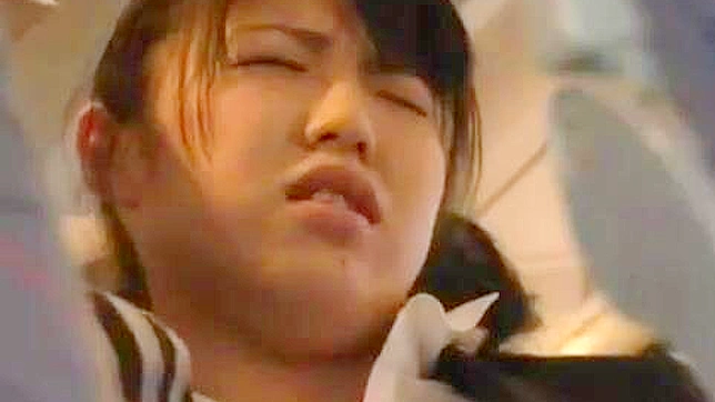 Screaming Orgasmic Japanese Schoolgirl Joins Mile-High Club