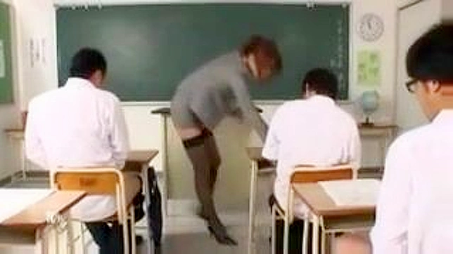 Unbridled lust: Japanese teacher in a wild group fuck