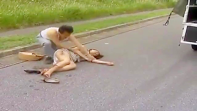 Porn video: Rough Japanese girl gets fucked by huge trucker's massive trunk