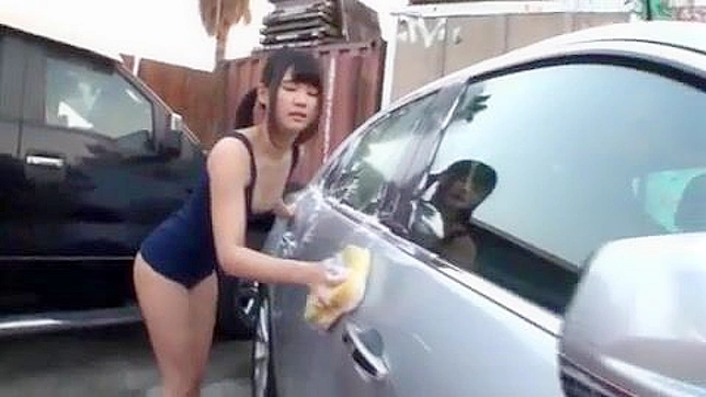Japanese Teen in Salacious Interracial Threesome Adventure Outdoors
