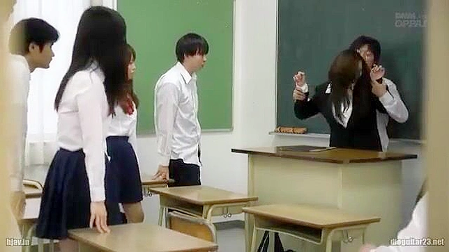 Busty Teacher Gets Fist-Fucked and Milked by Horny Students