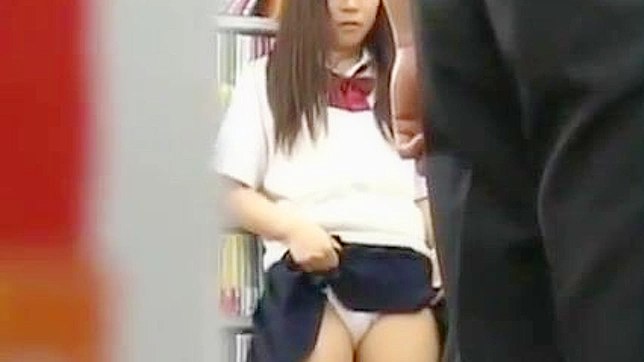 Sexy Japanese Schoolgirl Professes Her Love forXXX in Book Store