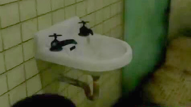Japanese Couple's Steamy Bathroom Encounter with Unexpected Twist