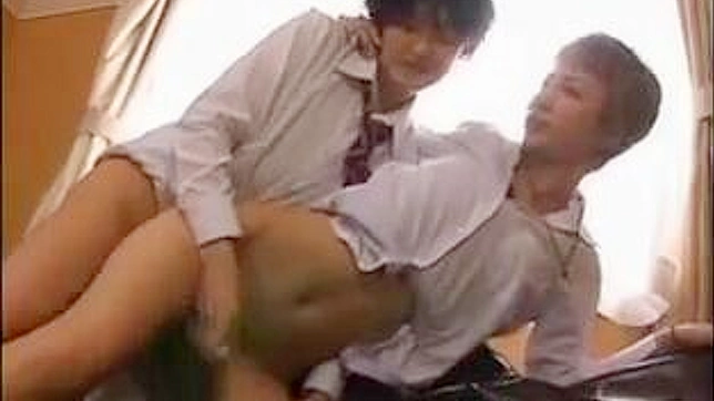 Juicy Japanese Lesbian Schoolgirls' Steamy Make-out Session!