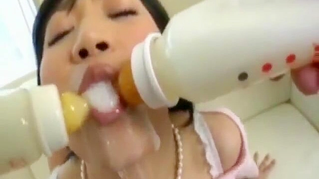 Japanese Beauty with Massive Natural Tits Gets Zero-Gravity Pleasure