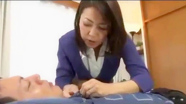 Naughty Japanese Mom Teaches Son How to F*ck  Obediently!