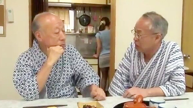 Sucky Old Japanese Men Pummel Tight Young Cunt with Proud Strokes