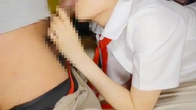 Japanese School Girl Blowjob with Classmate  Intense & Taboo Porn Video!