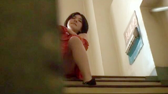 Tempting mature japanese woman surrendering to her carnal cravings, craving for more on the balcony.