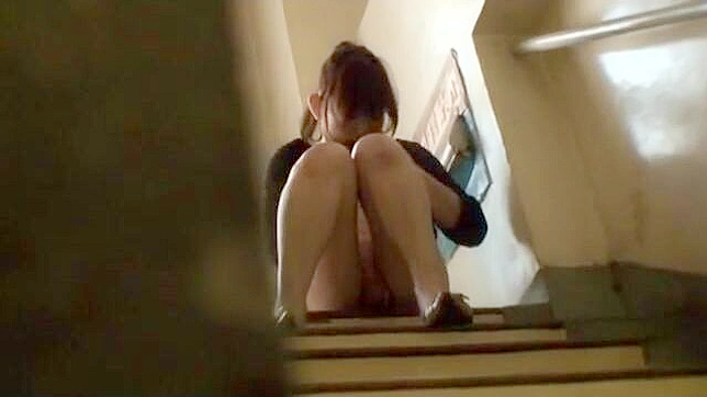 Sensuous mature japanese woman sharing her most intimate moments, losing herself in pleasure on the balcony.