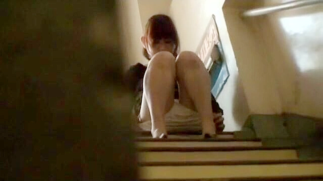 Sensuous mature japanese woman sharing her most intimate moments, losing herself in pleasure on the balcony.