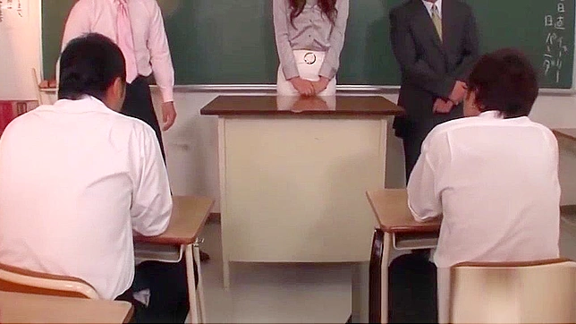 Japanese Teacher Naughty Punishment Exposed in Front of Students!
