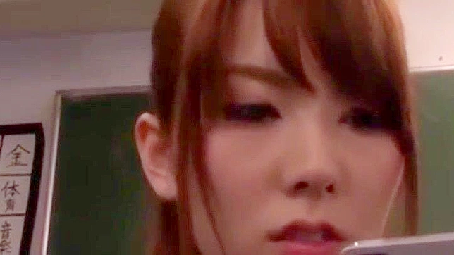 Japanese Schoolgirl Threesome - Submissive Teacher Surrenders to Young Lovers' Desires