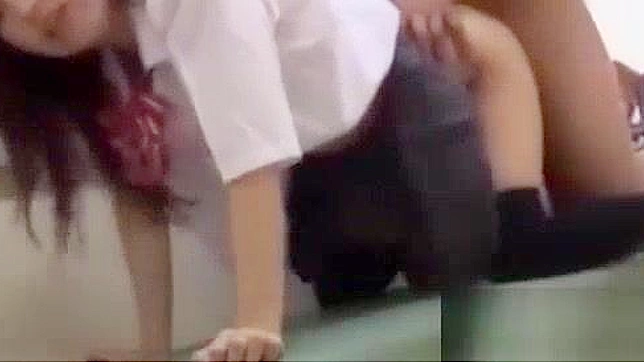Japanese Schoolgirl Gets Fucked on Bench by Teacher
