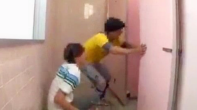 Japanese Student Gets Down and Dirty with Slutty Teacher in Public Restroom!