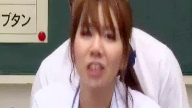 Japanese Schoolgirl Gets Wet and Wild in Public Bukkake Session