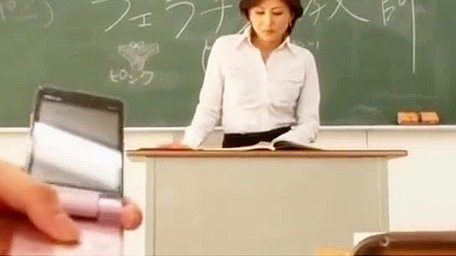 Satsuki Kirioka Hairy Pussy and Students' Ass Worship in Japanese AV