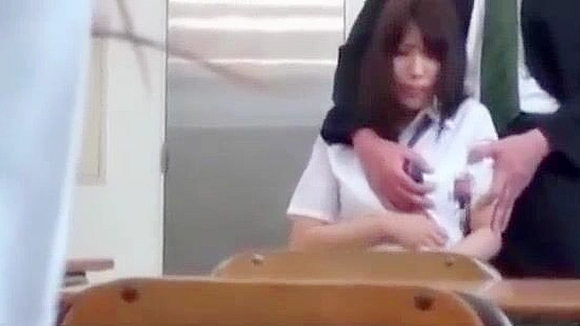 Japanese Schoolgirl Gets Pounded in Classroom by Horny Teacher!