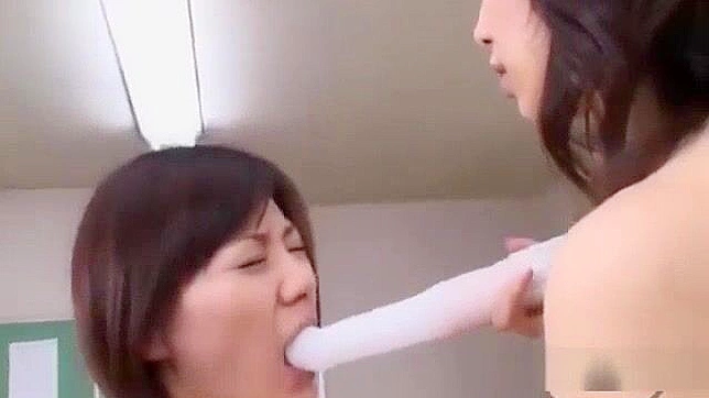 Japanese Porn Video - Teacher Sensual Desk Act with Student & Vibrator!