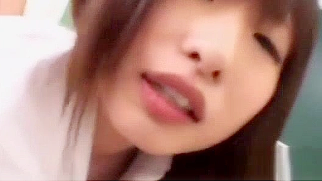 Japanese Schoolgirl Gets Pounded by Teacher and Swallows His Cum on the Classroom Floor!