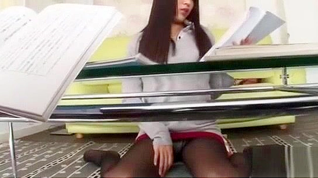 Japanese MILF Private Teacher Reveals All in Miniskirt Panty Play!