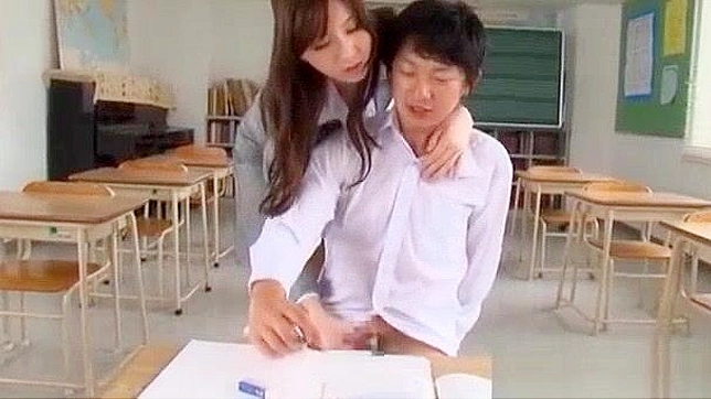 Japanese MILF Yui Tatsumi Gets Fucked in Classroom Pov Sex Video!