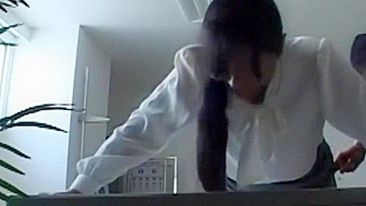 Japanese Schoolgirl Gets Punished by Naughty Teacher with Spanking Paddle