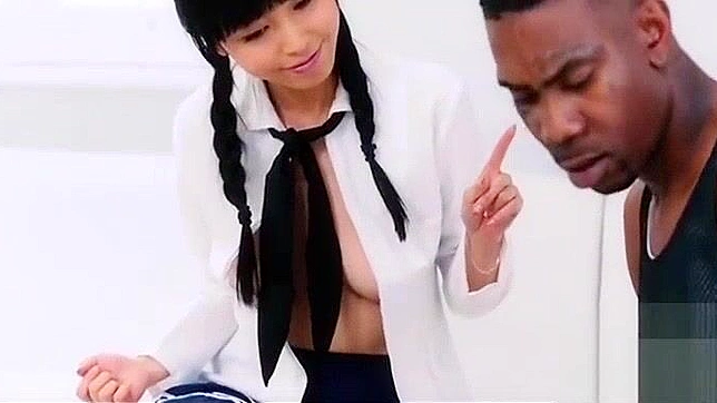 Japanese Schoolgirl Gets Banged by Black Stud!