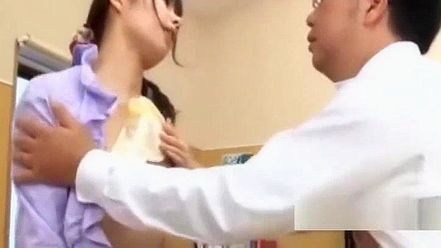 Japanese Schoolgirl Gets Shaved Pussy Fucked by Teacher while Tit-Fucking Him Back!