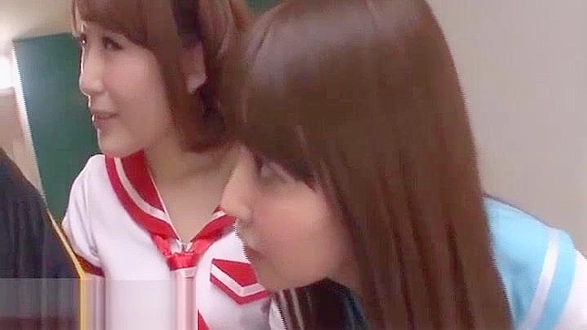 Japanese Schoolgirl Foursome with Hot Teacher - Uncensored Blowjobs!
