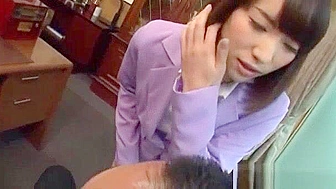 Japanese AV Model Naughty Teacher Role Play with Foot Job
