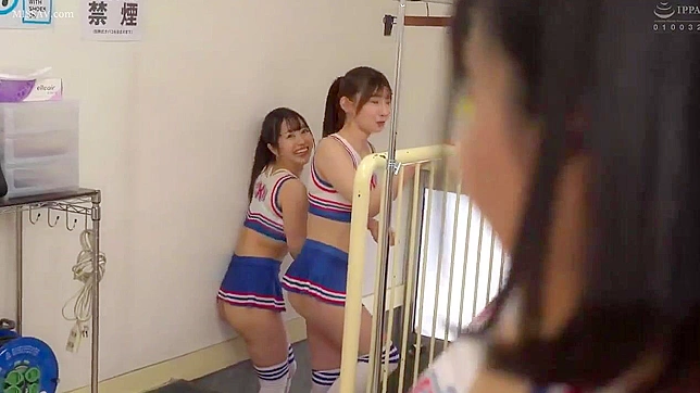 Hot Japanese College Naked Cheerleaders Squirt on Football Star in Locker Room