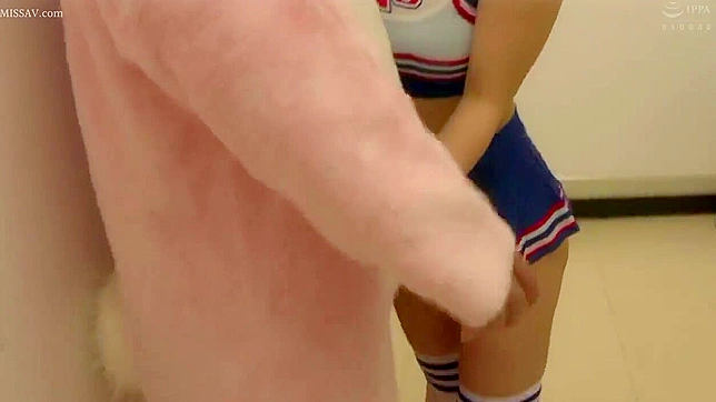 Squirting Japanese College Nude Cheerleaders Banging Lucky Football Player in Female Locker Room Porn