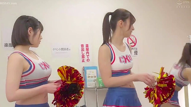 Japanese Nude College Cheerleaders Squirt and Bang Football Player in Locker Room Porn