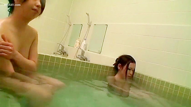 Public Shower Invasion! Japanese Girls Bares It All for Voyeuristic Fun!