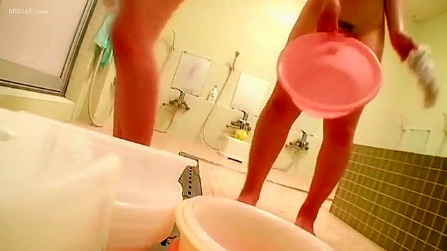 The Naked Truth! Nude Japanese Girls Exposed in Public Shower!